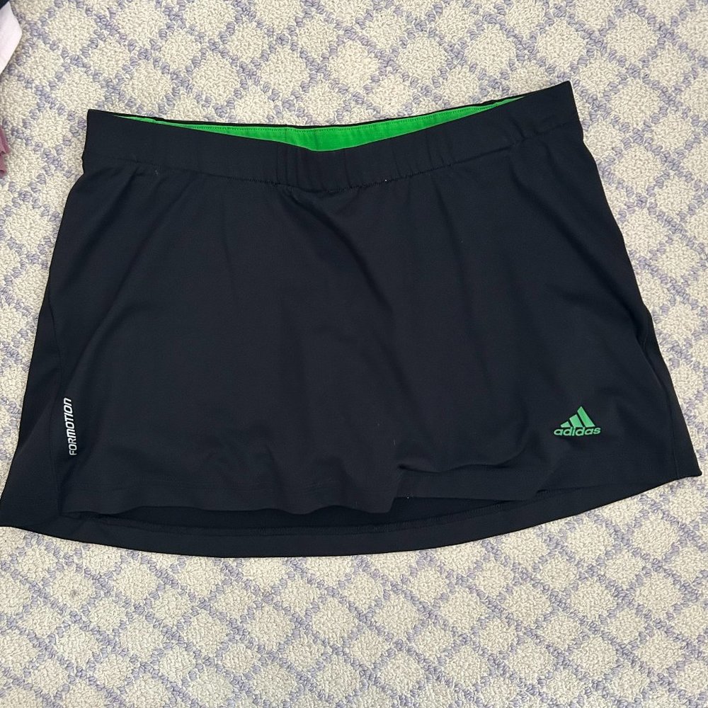 Adidas Black and green Tennis Skirt